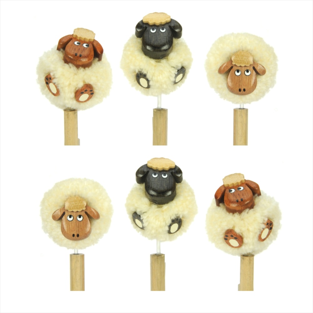 5004P-SH  Sheep Pom Pom Pencils (Pack Size 36) Price Breaks Available